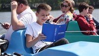 Gottesdienst im Tretboot beim Katholikentag 2018 in Münster.