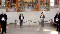 Pfarrer Thomas Diedershagen, Hildegard Benölken, Andrea Ewering und Elisabeth Fier.