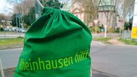 Tasche mit dem Aufdruck "Rheinhausen hilft"