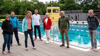 Pastoralreferentinnen und Pastoralreferent aus dem Bistum Münster im Freibad Coburg