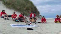 Das Pastoralteam am Strand von Ameland