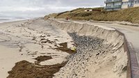 Beschädigter Strand auf Wangerooge