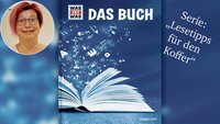 Stephanie Schlüter und das Cover des Buches „Was ist was - das Buch“