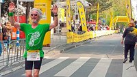 Diakon Bruno Korbmacher bei einem seiner Marathonläufe.