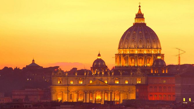 Petersdom im Abendlicht