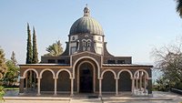 Kirche der Seligpreisungen am See Genezareth in Israel