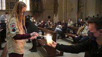 Friedenslicht im Münsteraner Dom