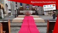 Roter Teppich in Herz Jesu Emsdetten.