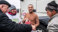 Bischof Felix Genn, Sigrid Audick, zwei Brummifahrer