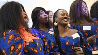 Freude über Platz drei: Der Projekt-Chor „good vibes only“ aus der Herz-Jesu-Pfarrgemeinde in Dinslaken-Oberlohberg. | Foto: Michael Bön