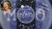 Anja Kramer und das Cover des Buches "Momo"