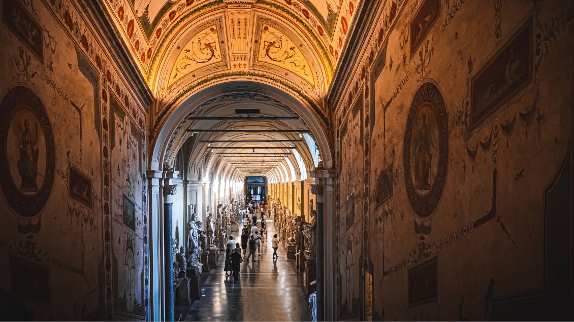 Blick in die Vatikanischen Museen