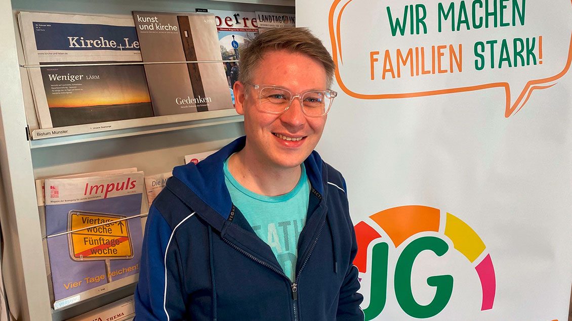 Martin Holtermann bereitet das Fest des JG-Familienverbandes im Bistum Münster vor. | Foto: Johannes Bernard