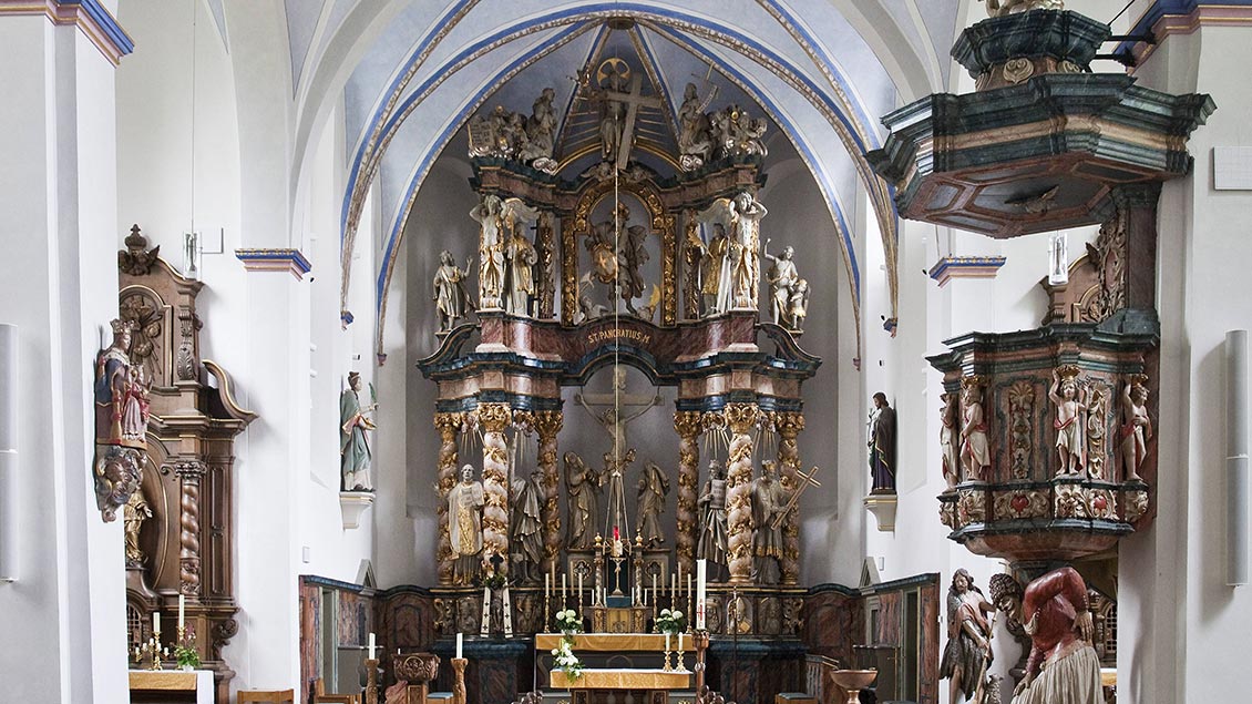 Reich barock ausgestattet – die St.-Pankratius-Kirche in Körbecke.