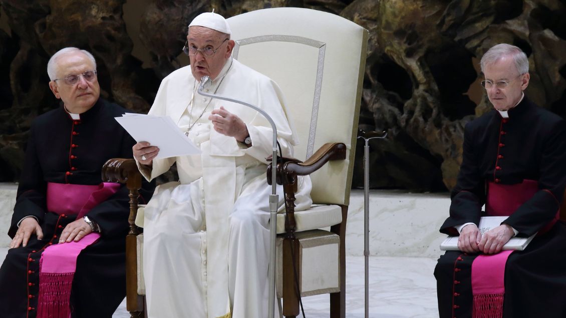 Papst Franziskus bei der Generalaudienz