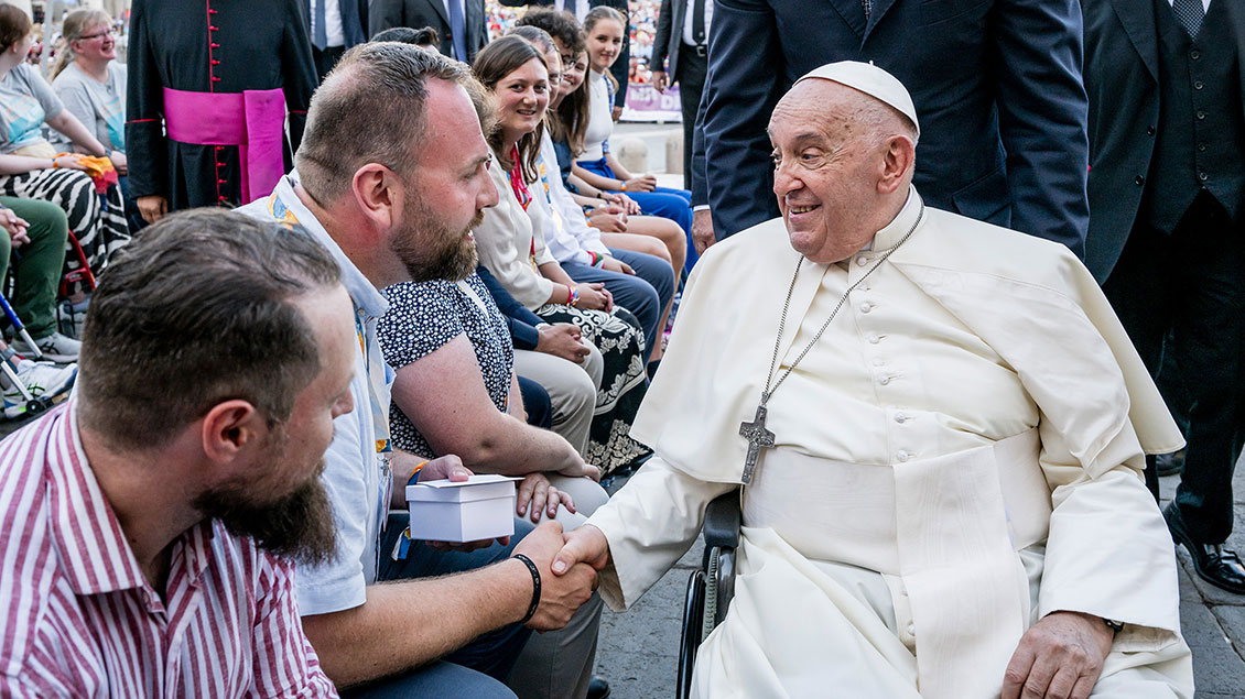 Papst Franziskus und Tobias Fraas