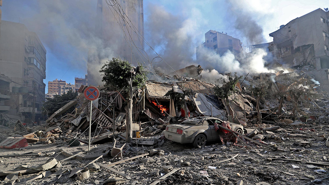 Zerstörung in Beirut nach einem israelischen Angriff.